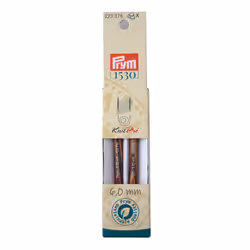 Prym 223376, Aiguille pour tricot circulaire, Multicolore, Métal, Bois, 87 mm, 6 mm, 2 pièce(s)