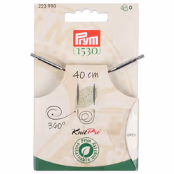 Prym 223991 aiguille à tricoter Aiguille pour tricot circulaire Marron, Acier