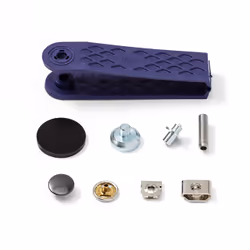 Prym 12658110, Bouton pression à rivet, Métal, Plastique, Noir, Bleu, Argent, 1,3 cm, 4 pièce(s)