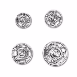 Prym 341270, Bouton pression, Métal, Argent, Gloss, 1,1 cm, 20 pièce(s)