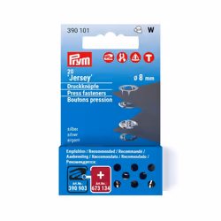 Prym 390101, Laiton, Argent, 8 mm, 20 pièce(s), Boîte