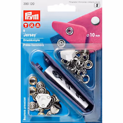 Prym 390120, Laiton, Argent, Rond, Gloss, Argent, 9 pièce(s)