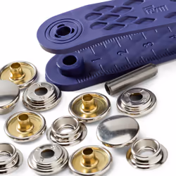 Prym 390211, Bouton pression à rivet, Métal, Argent, Gloss, 1,5 cm, 10 pièce(s)