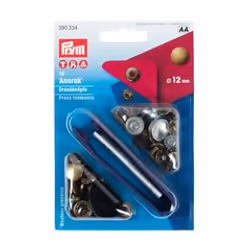 Prym Bouton pression sans couture Anorak, 12mm, laiton antique
