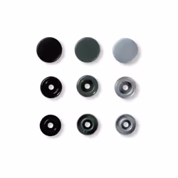 Prym 393003, Bouton pression à rivet, Plastique, Polyoxyméthyléne (POM), Gris, Mat, Rond, 1,24 cm