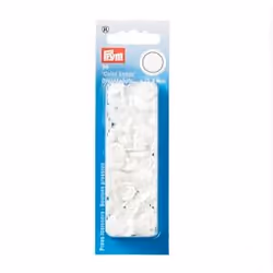 Prym Boutons pression sans couture « Color Snaps », rond, 12,4mm, blanc