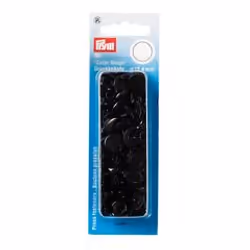 Prym Boutons pression sans couture « Color Snaps », rond, 12,4mm, noir