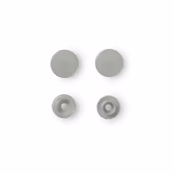 Prym 393124, Bouton pression à rivet, Polyoxyméthyléne (POM), Gris, Mat, Rond, 1,24 cm