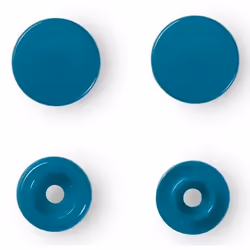 Prym 393127, Bouton pression à rivet, Plastique, Polyoxyméthyléne (POM), Turquoise, Rond, 1,24 cm, 30 pièce(s)