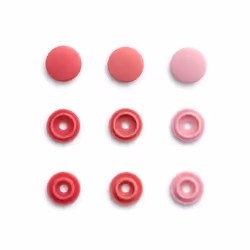 Prym 393500, Bouton pression à rivet, Polyoxyméthyléne (POM), Rose, Mat, Rond, 9 mm