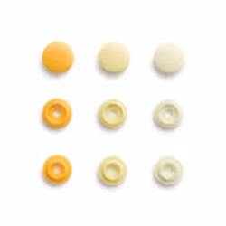 Prym 393503, Bouton pression à rivet, Polyoxyméthyléne (POM), Jaune, Mat, Rond, 9 mm