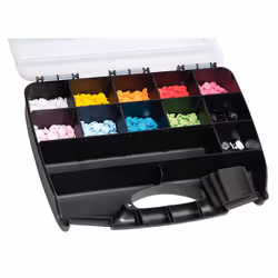 Prym Boîte Color Snaps, Boîte de rangement, Noir, Transparent, Rectangulaire, Plastique, Monochromatique, 316 mm