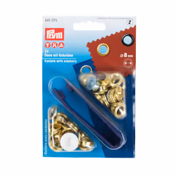 Prym Œillets et rondelles, 8,0mm, doré