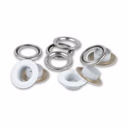 Prym 542520, Bouton pression à rivet, Laiton, Argent, Blanc, Rond, Oeko-Tex, 8 mm