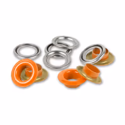 Prym 542526, Bouton pression à rivet, Laiton, Orange, Argent, Rond, Oeko-Tex, 8 mm