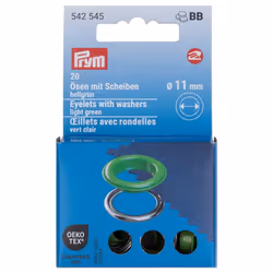 Prym 542545, Fermeture à oeillet, Laiton, Argent, 1,1 cm, 20 pièce(s), Boîte