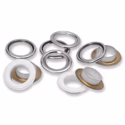 Prym 542560, Fermeture à oeillet, Laiton, Argent, 14 cm, 15 pièce(s), Boîte