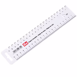 Prym 610730, Règle graduée, Plastique, Blanc, Mat, cm, mm, 210 mm