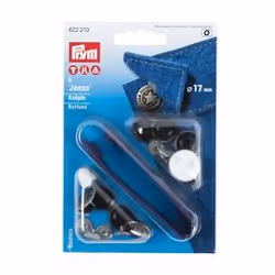 Prym Boutons jean à river sans couture, American Star, 17mm, vieil argent