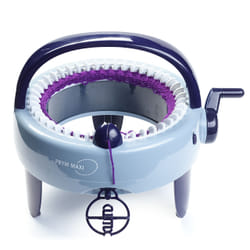 Prym 16241700 Métier à tricoter rond Gris, Violet Métal, Plastique