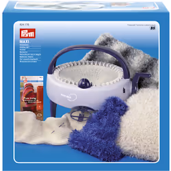 Prym 16241700 Métier à tricoter rond Gris, Violet Métal, Plastique