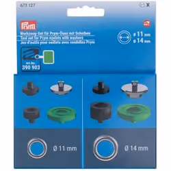 Prym Jeu d’outils pour œillets avec rondelles de Ø 11 mm et 14 mm