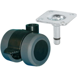 Dörner+helmer - 761335 761335 Roulette jumelée Diamètre de la roue: 35 mm Capacité de charge (max.): 70 kg 1 pc(s) X924902