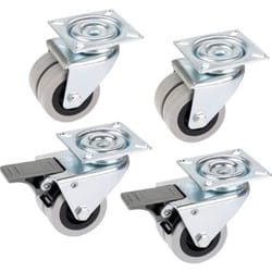 dörner + helmer 450105 Double roulette pivotante Diamètre de la roue: 50 mm Capacité de charge (max.): 80 kg 4 pc(s)