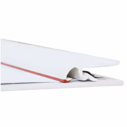 MAUL MAULpro bloc-notes A4 Plastique, Acier inoxydable Rouge, Blanc