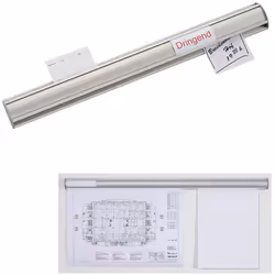 Barre d'affichage Ballfix, aluminium, longueur 500 mm. Produit livré = monté. Coloris = argent alu. Matériau = aluminium, ano ...