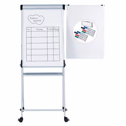 MAUL 6379495 chevalet de conférence et accessoires Autonome 690 x 1005 mm Aluminium, Plastique Argent, Blanc