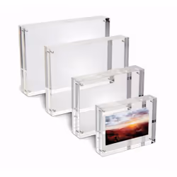 MAUL 1954705, Acier inoxydable, Transparent, Cadre pour une seule photo, Paysage/portrait, 90 mm, 24 mm