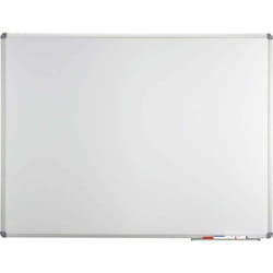 Tableau blanc standard (l x h) 60 cm x 45 cm blanc revêtement plastique boîte de rangement fournie, format pay - Maul
