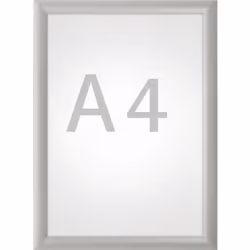 Cadre pliant MAULstandard, argent, pour format A4. Produit livré = prémonté, montage final à la charge du client. Coloris cad ...