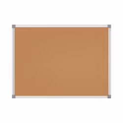 MAUL 6441484, Tableau d’affichage fixe, Marron, Liège, 600 x 450 mm, Aluminium, Argent