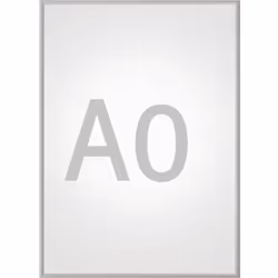 Cadre pliant MAULstandard, argent, pour format A0. Produit livré = prémonté, montage final à la charge du client. Coloris cad ...