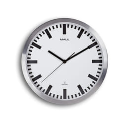 MAUL 9063308 wall/table clock Cercle Aluminium, Blanc