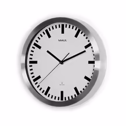 MAUL 9063308 wall/table clock Cercle Aluminium, Blanc