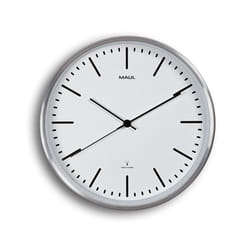 MAUL 9063402 wall/table clock Cercle Aluminium, Blanc