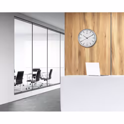 MAUL 9063402 wall/table clock Cercle Aluminium, Blanc
