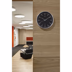MAUL 9063490 wall/table clock Cercle Aluminium, Noir
