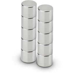 Aimant néodyme en forme de pastille, lot de 10 aimants ronds particulièrement puissants, aimants au design moderne, 10 x 10 - Maul