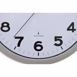 MAUL MAULstep Mur Quartz clock Rond Argent, Blanc