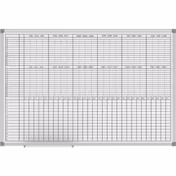 Tableau planning, planning mensuel/annuel, largeur 900 mm. Produit livré = monté. Largeur = 900 mm. Hauteur = 600 mm. Proprié ...