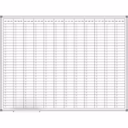 Tableau planning, planning annuel, 12 mois, largeur 1200 mm. Produit livré = monté. Largeur = 1200 mm. Hauteur = 900 mm. Prop ...