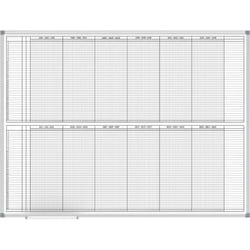Maul - Tableau planning, planning annuel, 2 x 6 mois, largeur