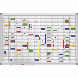 Planning annuel 12 mois, avec kit d'accessoires, hauteur 900 mm, acier, largeur 600 mm. Produit livré = monté. Largeur = 600 ...