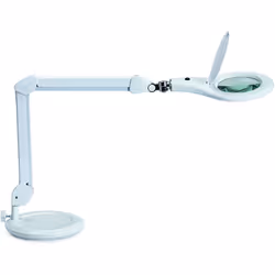 Modèle design parmi les lampes loupes - Bras en métal parallélogramme stable - Technologie LED moderne - Éclairage uniforme g ...