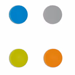 MAUL 6161299, Aimant de tableau blanc, Bleu, Vert, Gris, Orange, Silicone, 32,6 mm, 32,6 mm, 9,8 mm