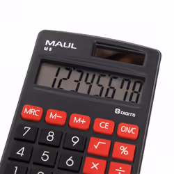 MAUL M 8 calculatrice Poche Calculatrice à écran Noir, Rouge
